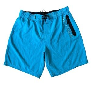 Spyder Men's Blue Board Shorts 2XL Quick-Dry UV Protection Swim Trunks Summer